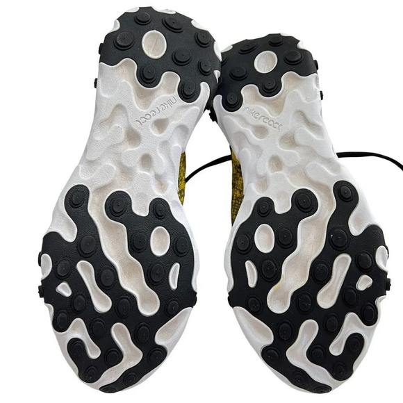 Nike React Element Yellow Snakeskin Womens Sneakers Size 9 - Picture 7 of 8